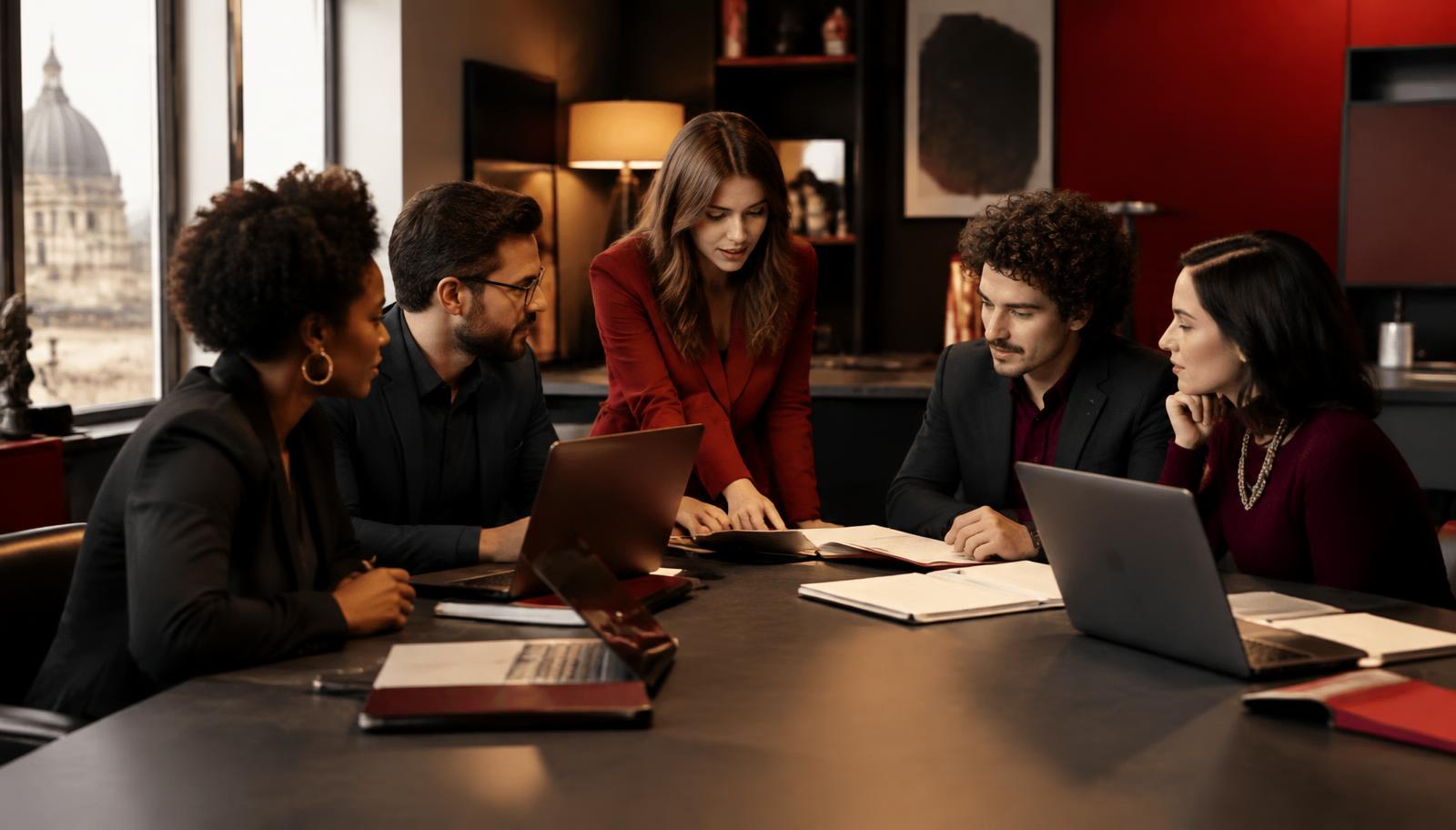 Persone che collaborano nel team